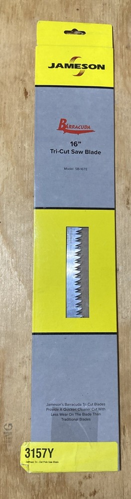 Jameson Tri-Cut 16" Barracuda Replacement Saw Blade Curved Pull Stroke Chrome
