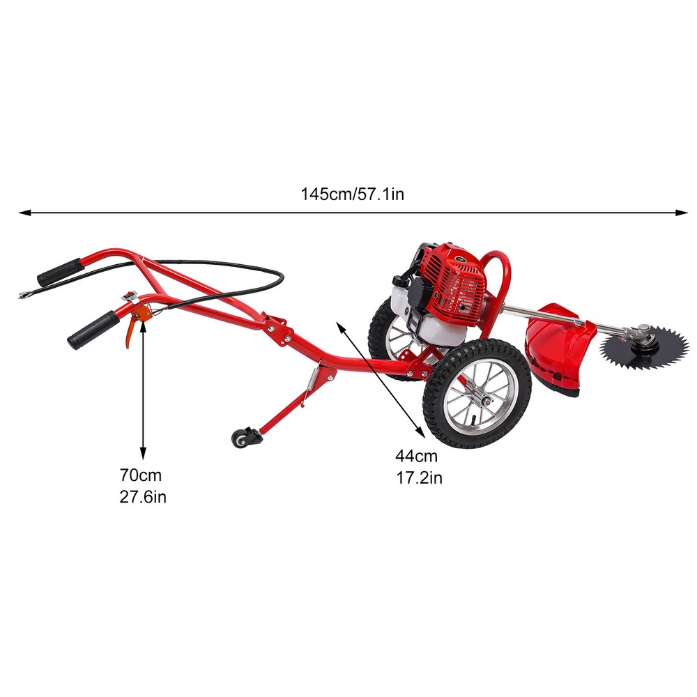 Hand-Push Gasoline Lawn Mower Two-Stroke Multi-Function Small Weeding Machine