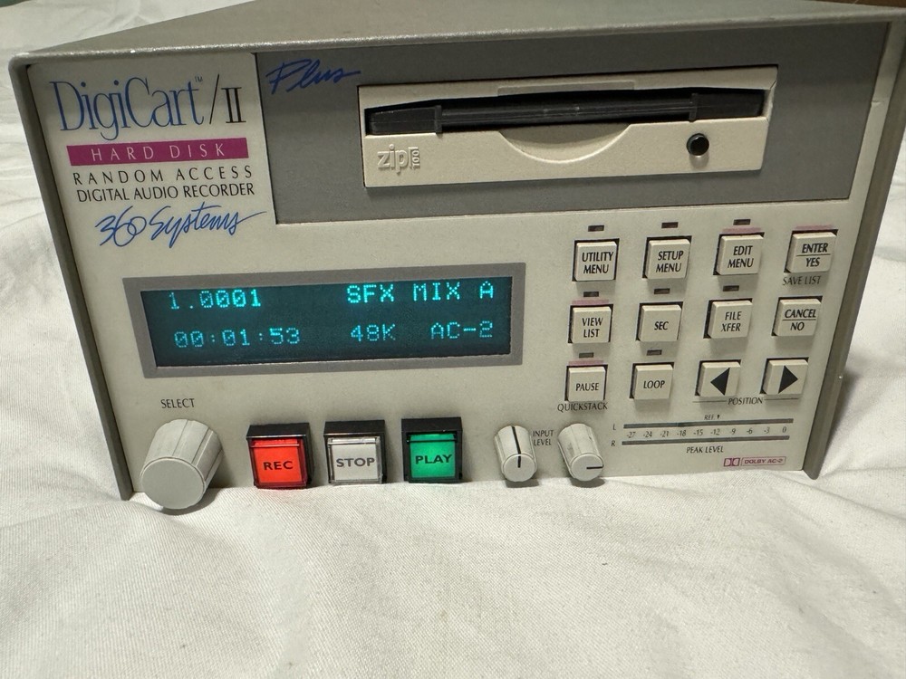 360 SYSTEM DIGICART/II DIGITAL AUDIO RECORDER COMPLETE