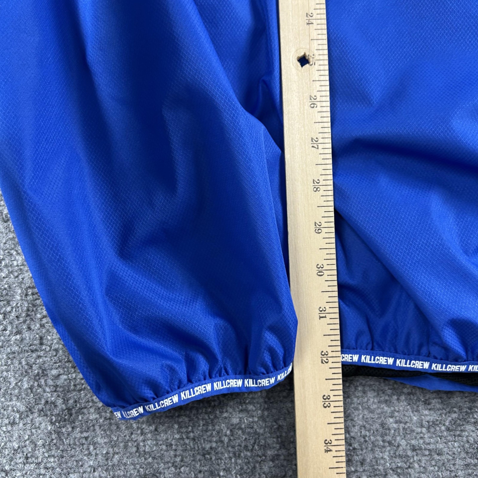 Kill Crew Jacket Mens 5XL Blue Hooded Windbreaker Full Zip Mesh Lined StreetWear