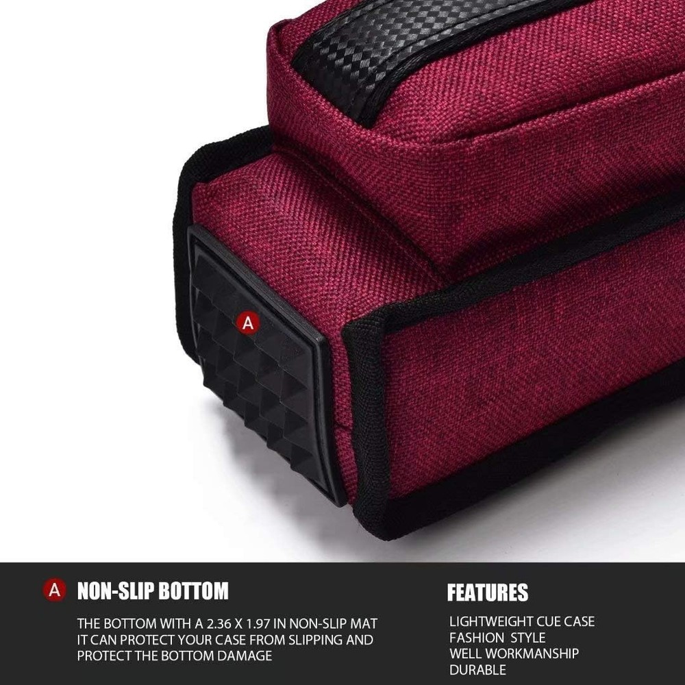 2X2 Pool Cue Hard Case with Adjustable Strap - Perfect for Serious Players