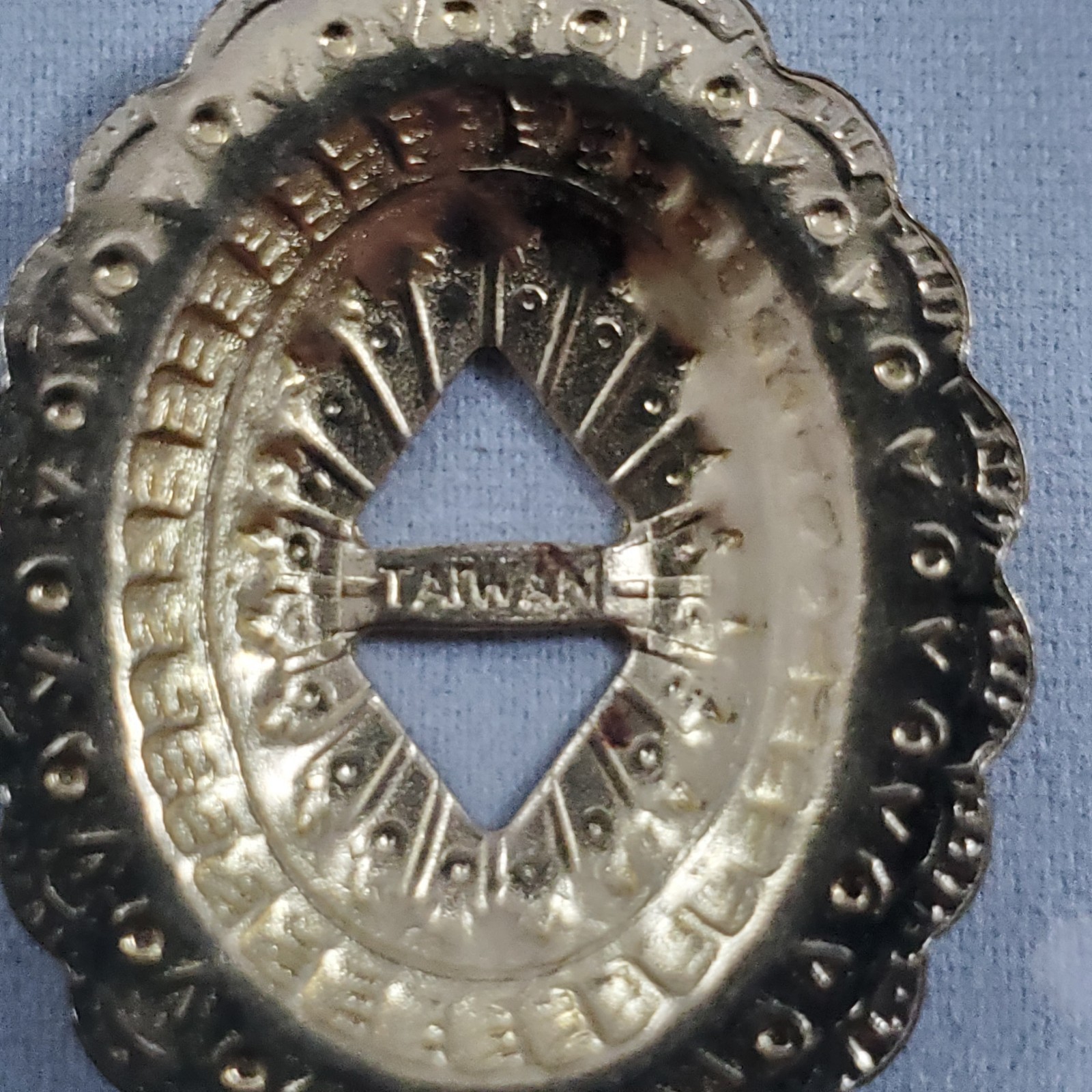 Lot of 34 Slotted Oval Conchos Brass Tone Scalloped Different Sizes Crafts Vtg