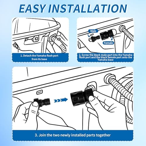 Outboard Engine Flush Kit for Yamaha Quick Connect Adapter, Offshore, VMax