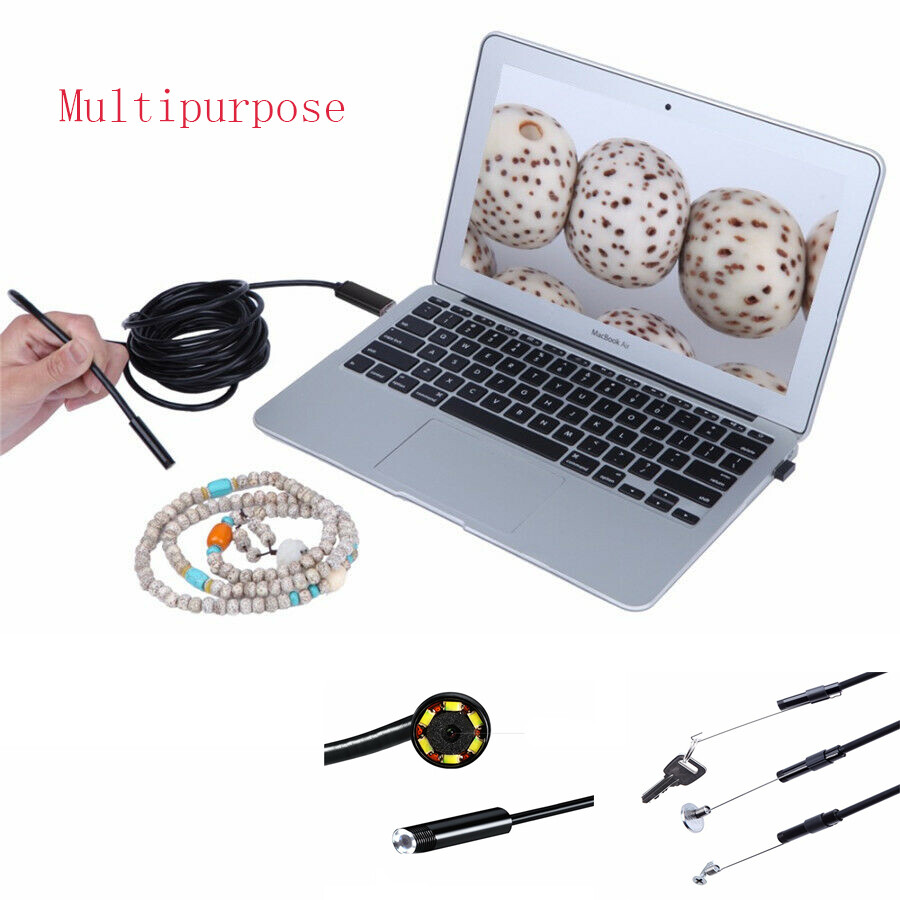 1M 6 LED USB Waterproof Endoscope Borescope Snake Video Camera for PC & Android