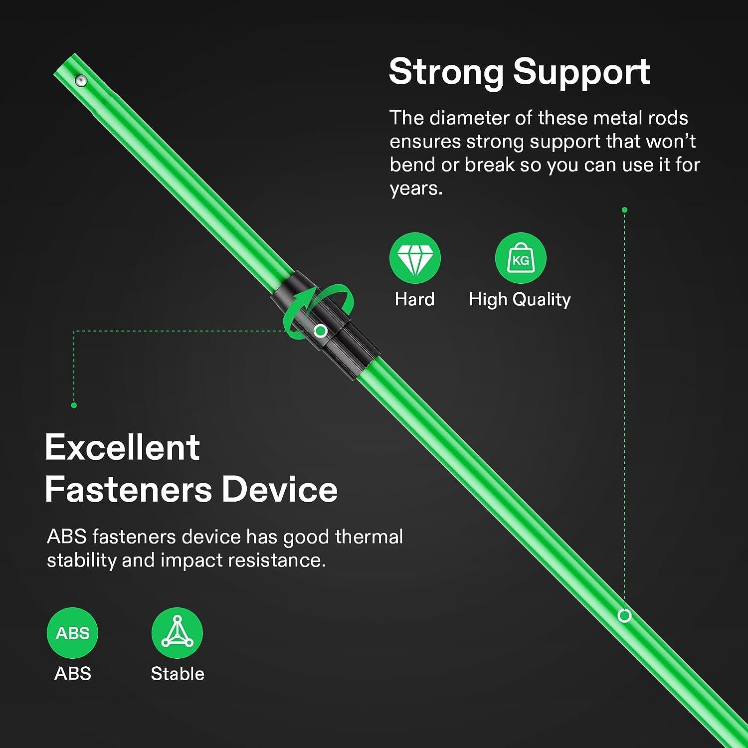 Grow Tent Mounting Bars,Support Pole High CFM Kit, 2'x2'/3'x3'/4'x2'/4'x4' Tent
