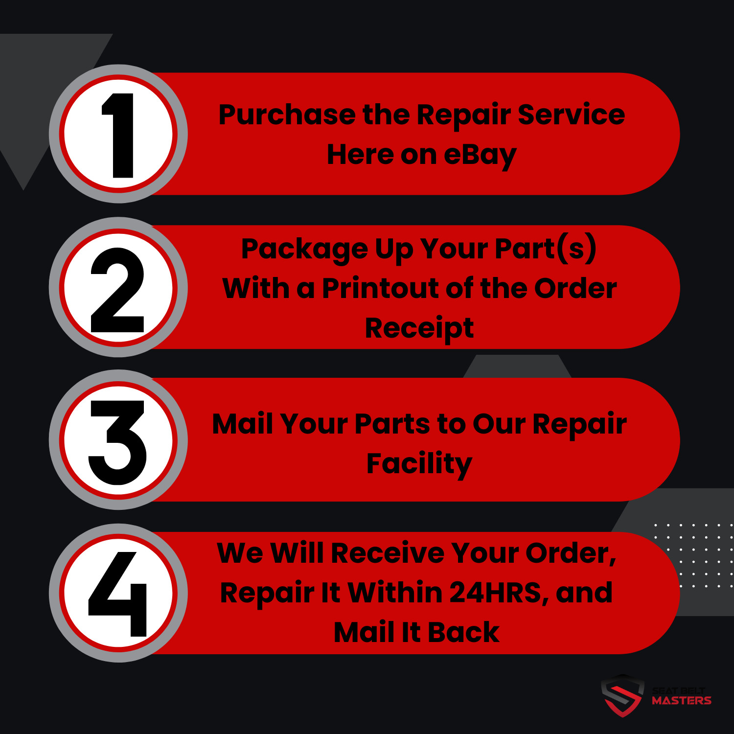 Fits Acura Integra Triple Stage Seat Belt Repair - OEM - Lifetime Warranty