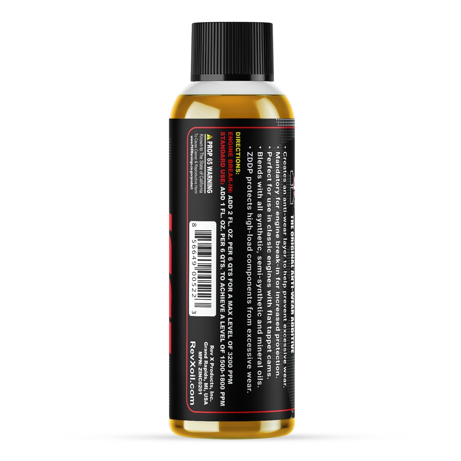 REV X Zinc ZDDP Oil Additive (5 Pack) 2 fl. oz. - Restore the Protection