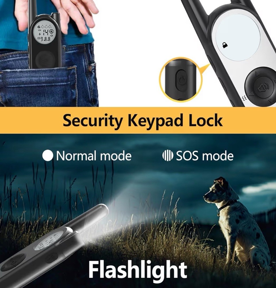 Htcuto Wireless Dog Fence System - 3500ft Range, Remote Training Colla...