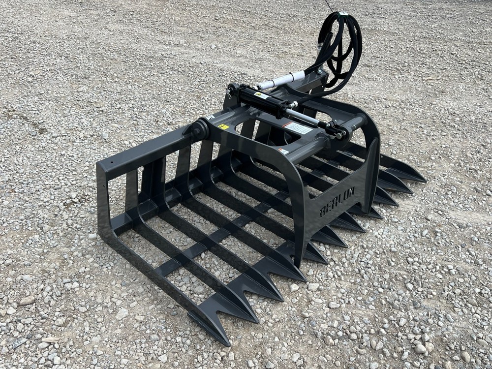Berlon 66" Compact Tractor Root Brush Grapple Attachment Fits John Deere Loader