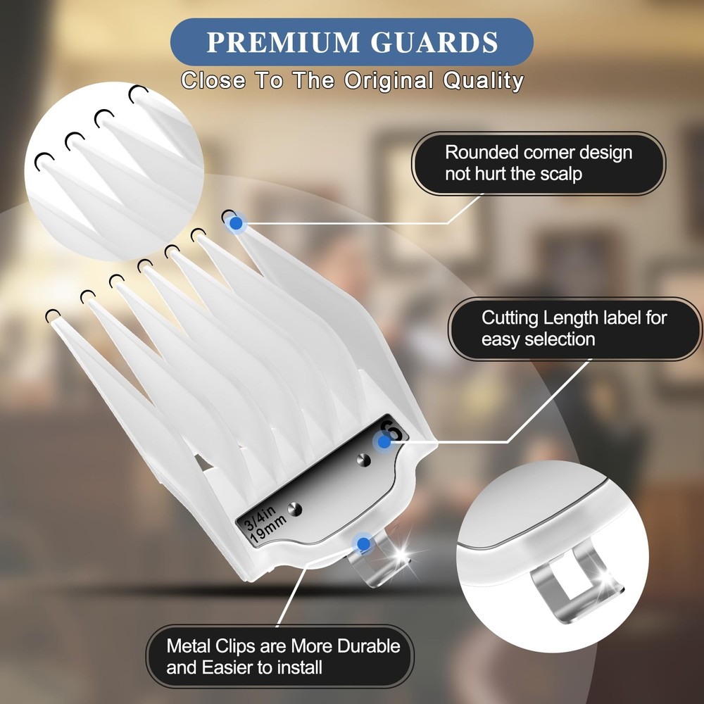 Professional for Wahl Clipper Guards Set, 10 Pcs Coded Cutting Guides...