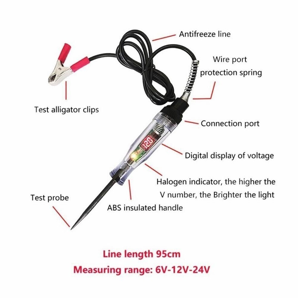 Hand Tools Car Circuit Tester LED Light Testing Repair Systems