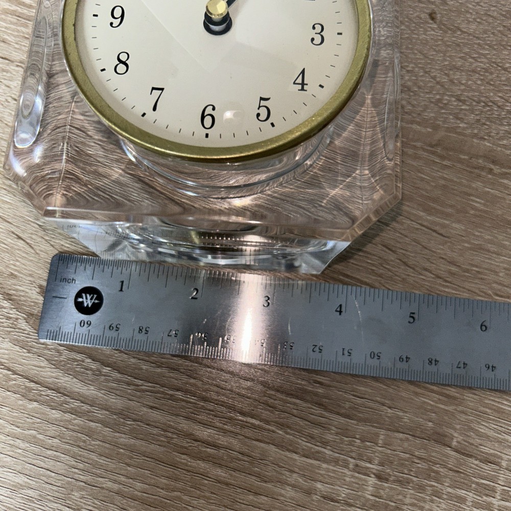 Pottery Barn Dual Clock In Acrylic Tower