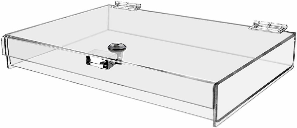 DS-16" x 8" x 1 1/2" Locking Security Showcase Safe Box Countertop Display Case