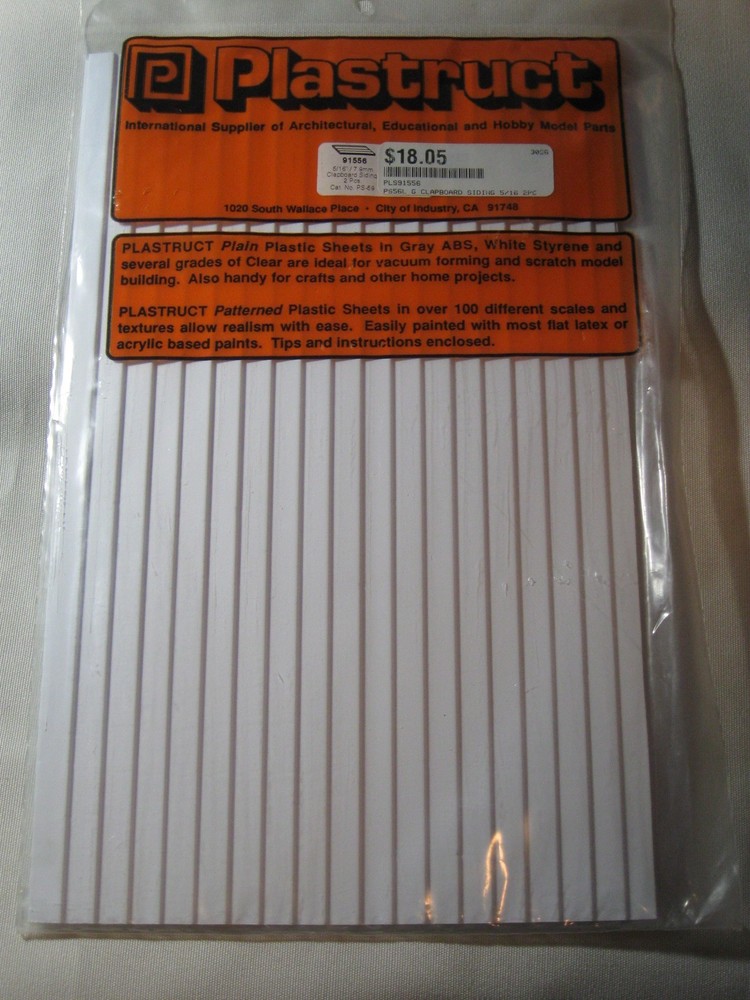 PLASTRUCT - G Scale - Model Making Patterned Plastic Sheets - Choice of Styles