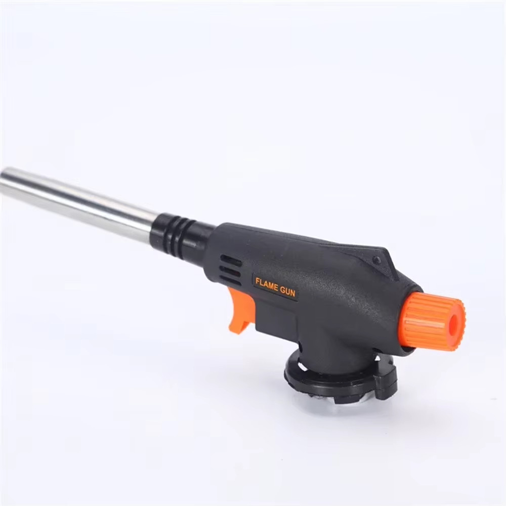Butane Torch Head 1300°C Adjustable Flame BBQ Camping Auto Ignition