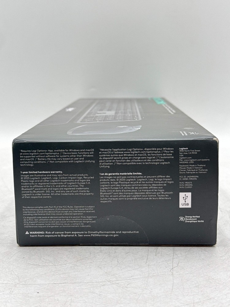 Logitech MX Keys S Combo - Wireless Keyboard and Mouse with Palm Rest - Black