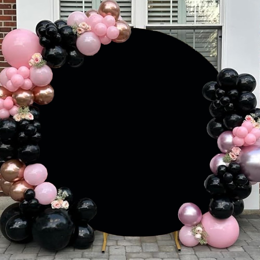 Halloween Black Round Backdrop Cover for 7.2ft Stand 7.2ft,