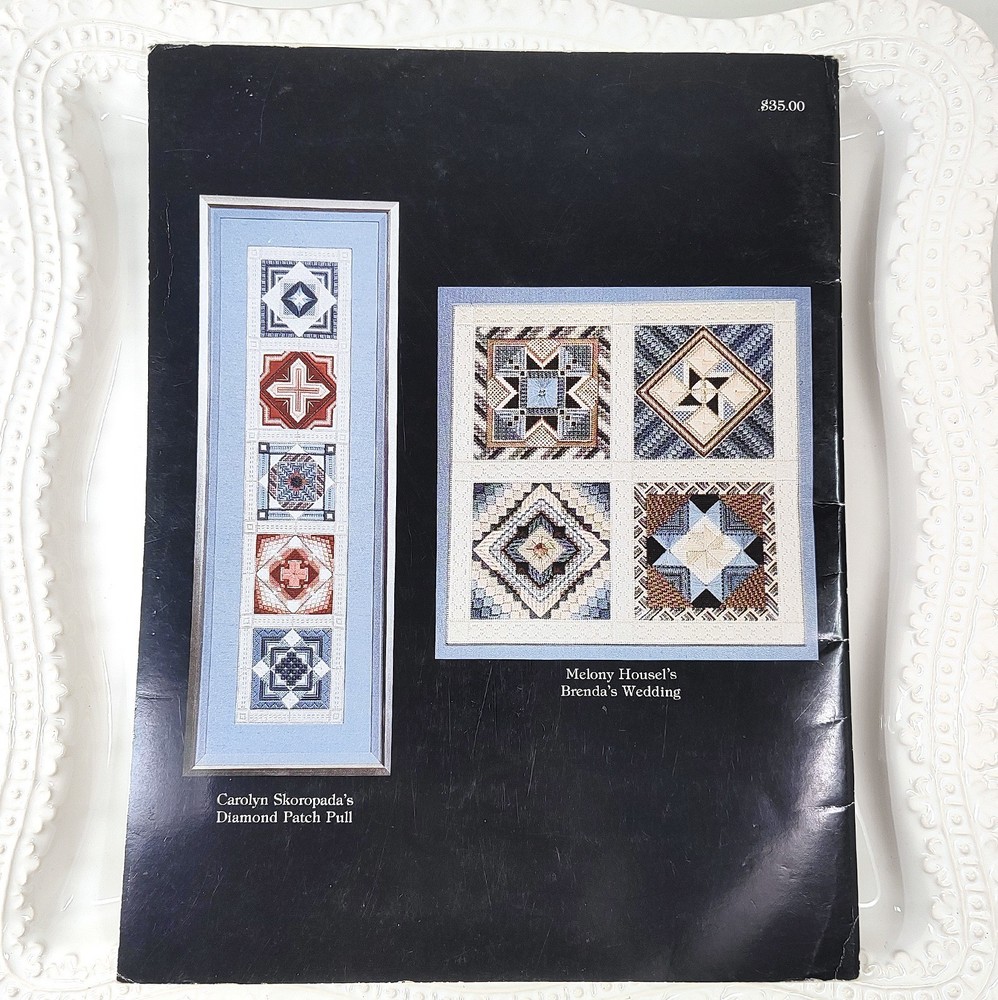 Jean Hilton's GLENEAGLE 1990 Needlepoint Book Pattern Sampler 12 Patch Geometric