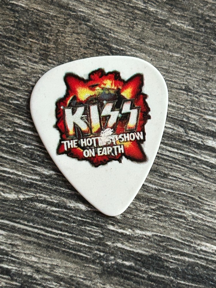 KISS Guitar Pick GENE SIMMONS Stage Played BLOOD Hottest Show On Earth Tour