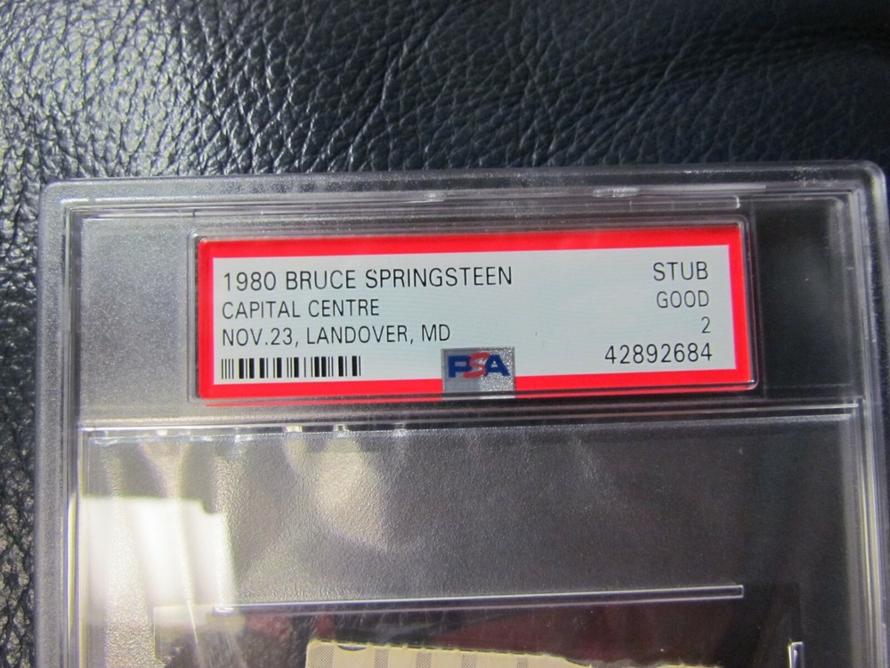 1980 Bruce Springsteen Ticket Stub PSA Encapsulated