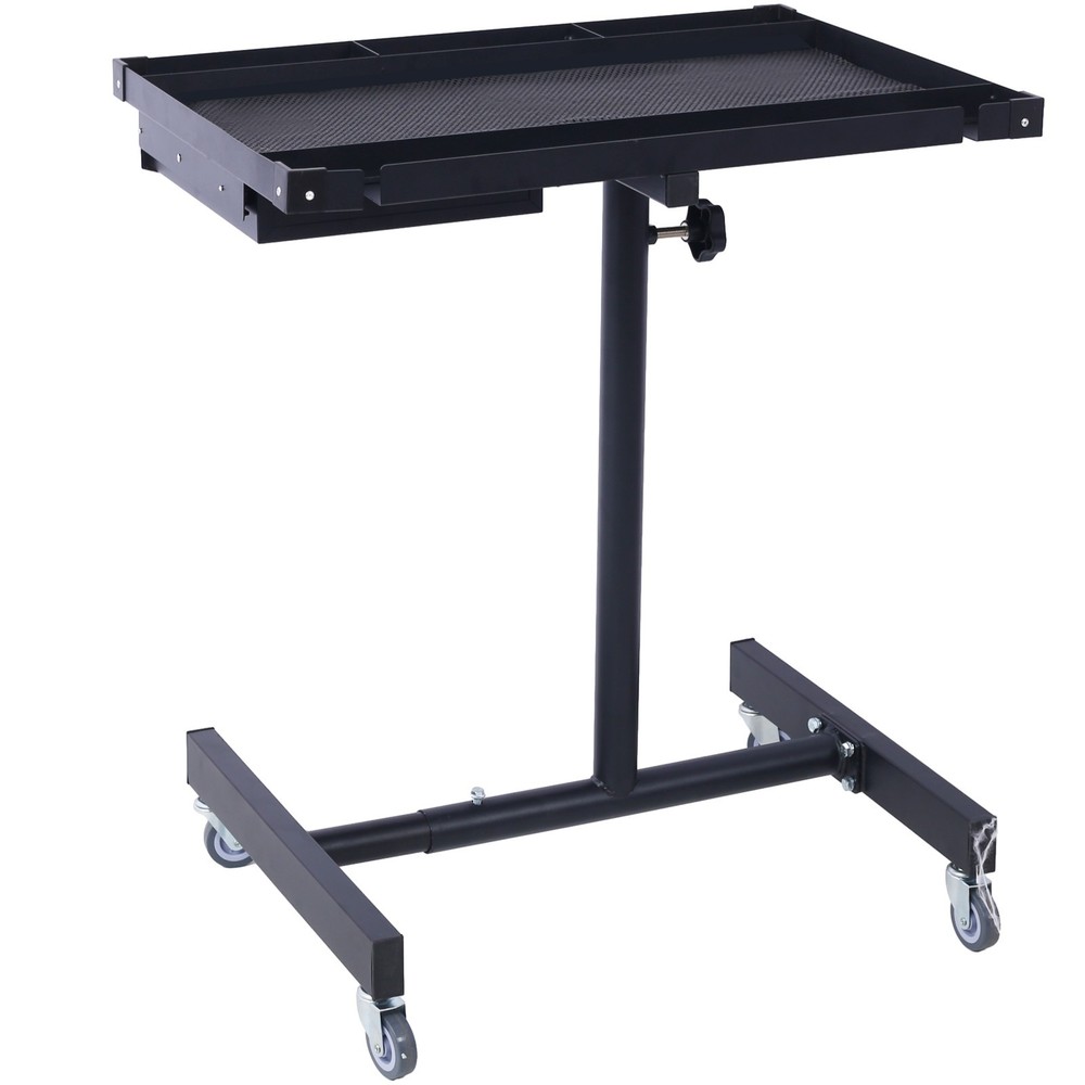 Heavy Duty Adjustable Work Table with Drawer, 220 lb Capacity, Portable
