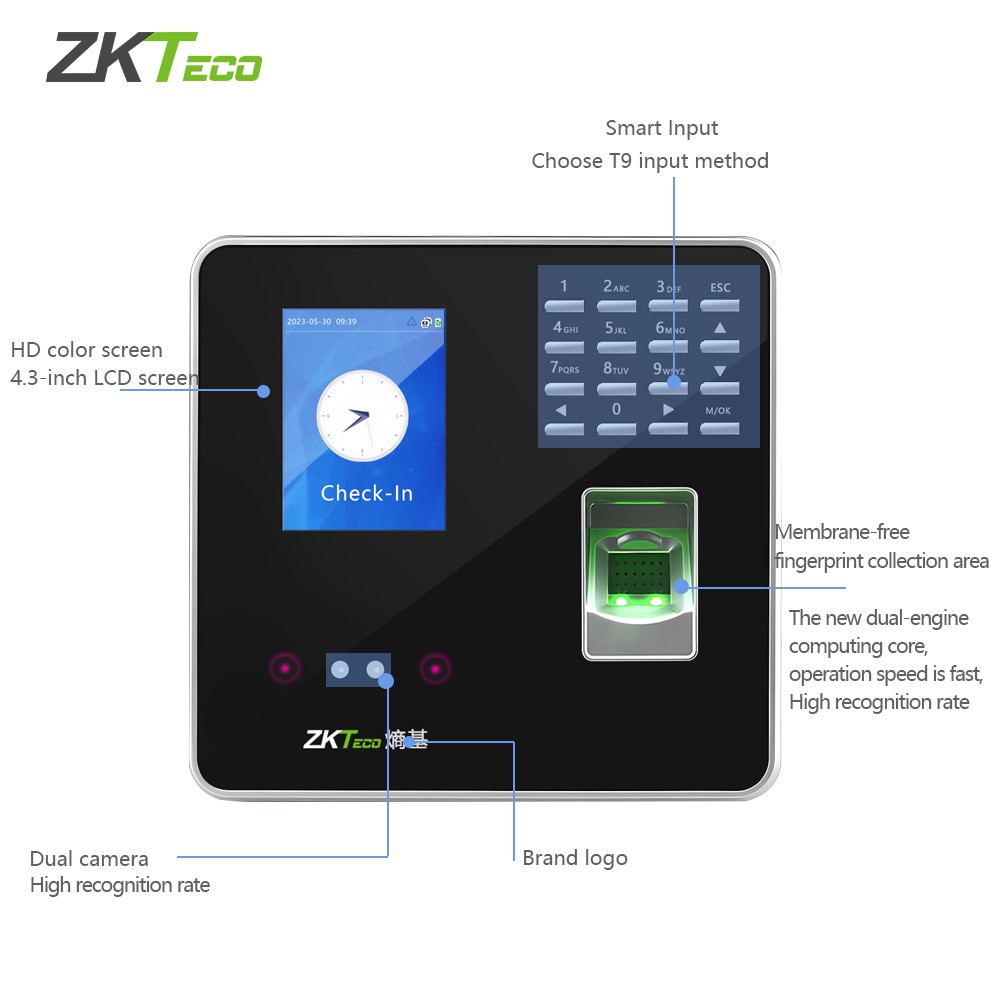 ZKTeco FA200 TCP/IP Face Fingerprint Reader Time Attendance & Access Control
