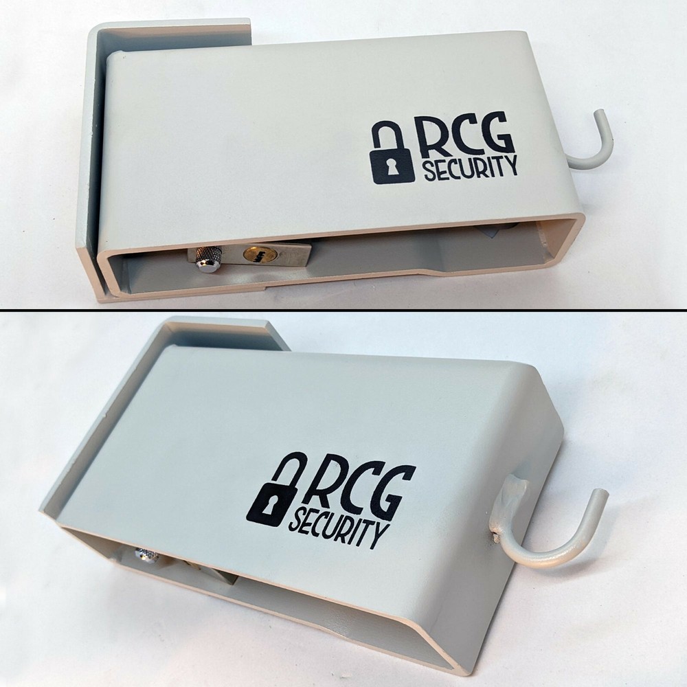 Heavy Duty Bolt-On Container Lockbox w/ D-Style Lock, Lock Box Mounting Template