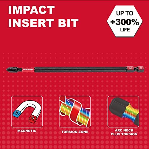 Impact Tough #2 Phillips 6 in. Insert Driver Bits20Pack Bulk PH2 Screwdriver