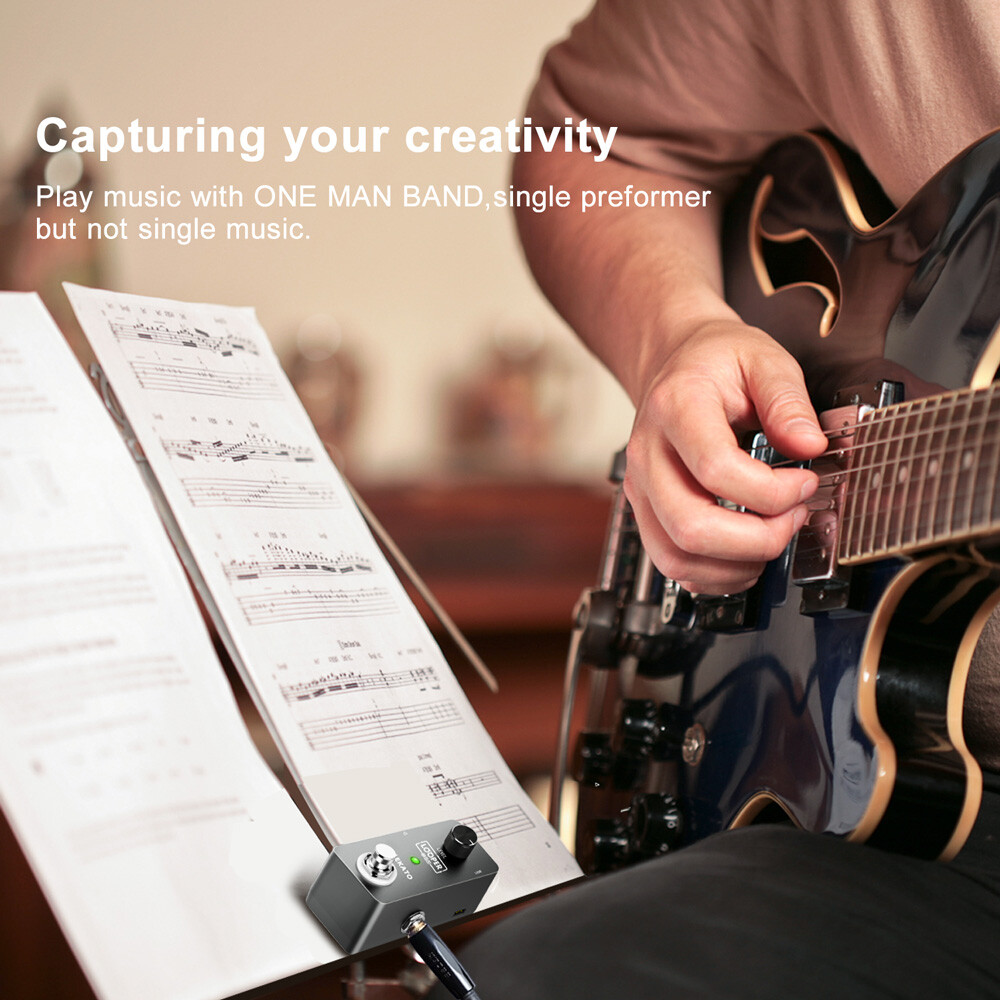 LEKATO Electic Guitar Looper Effect Pedal Unlimited Overdubs 5 Mins Loop Record