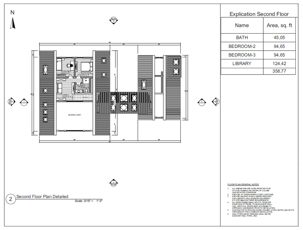 80'x60' Double A-Frame 4 Bed, 3 Bath Architectural Build Plans PDF Download