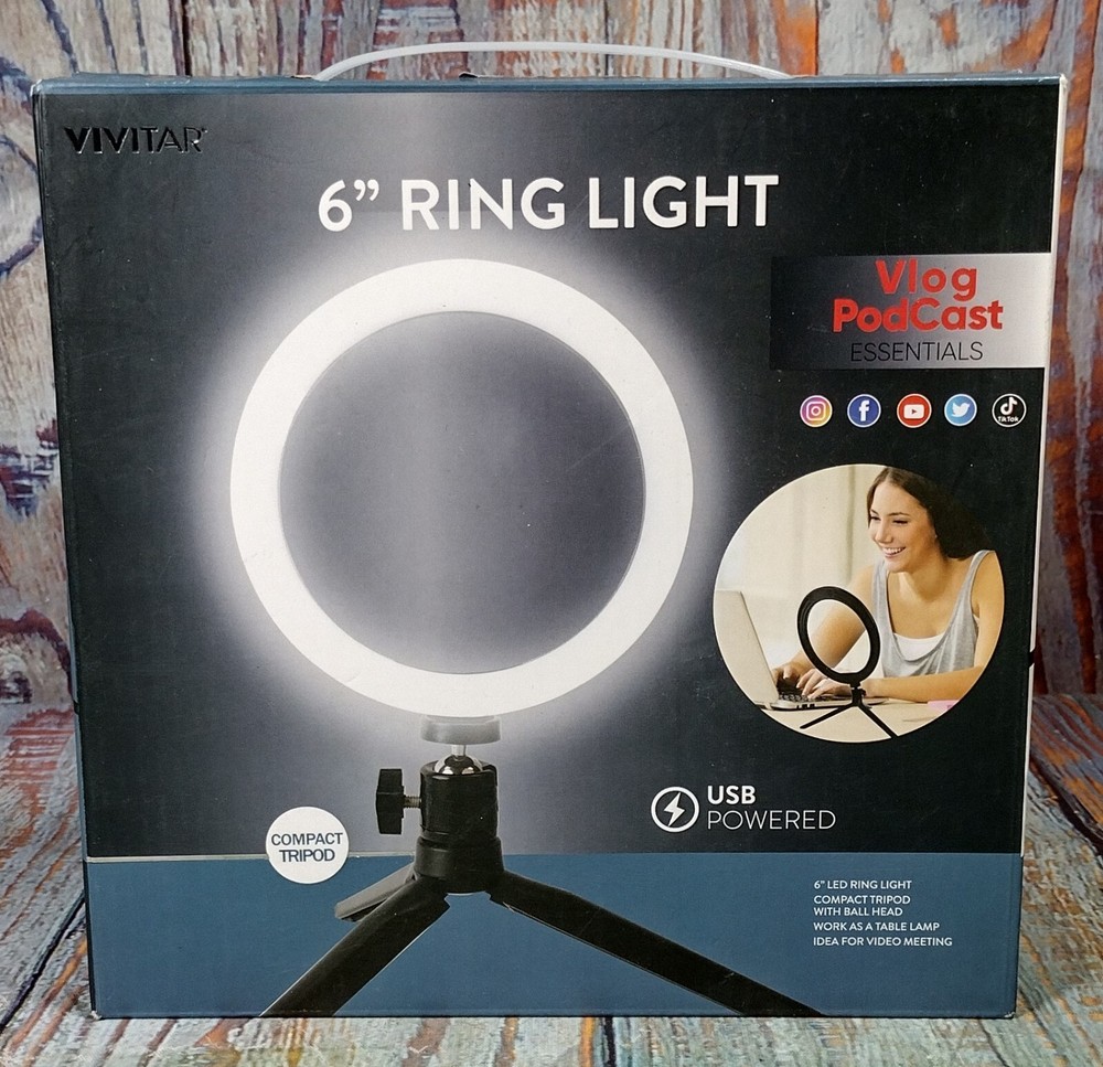 Vivitar 6" Ring Light - Vlog Podcast Essentials - NEW