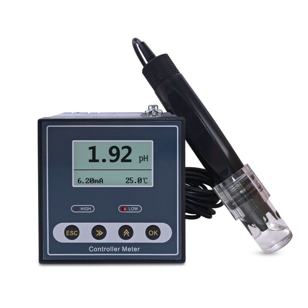On-line PH Meter Digital Industrial pH Controller Meter with 0–14pH Audio Alarm