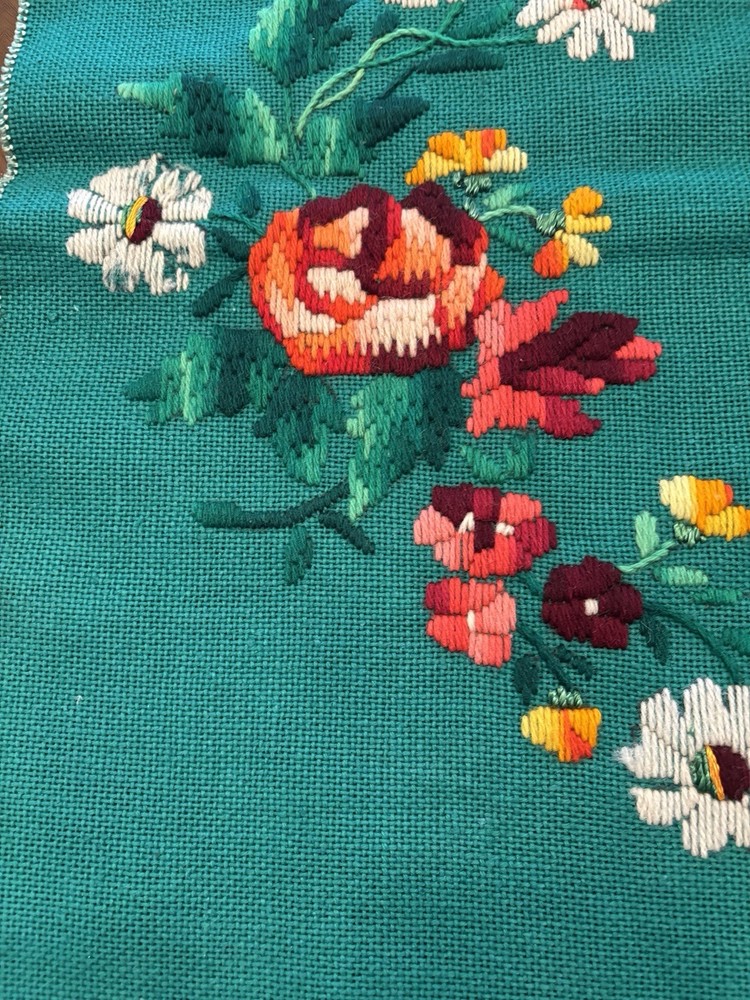 Vintage Needlepoint Table Linen Placemat