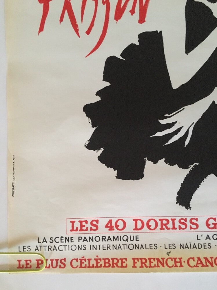 Gruau Frou Frou Moulin Rouge Original Vintage Poster Advertisement French pin-up