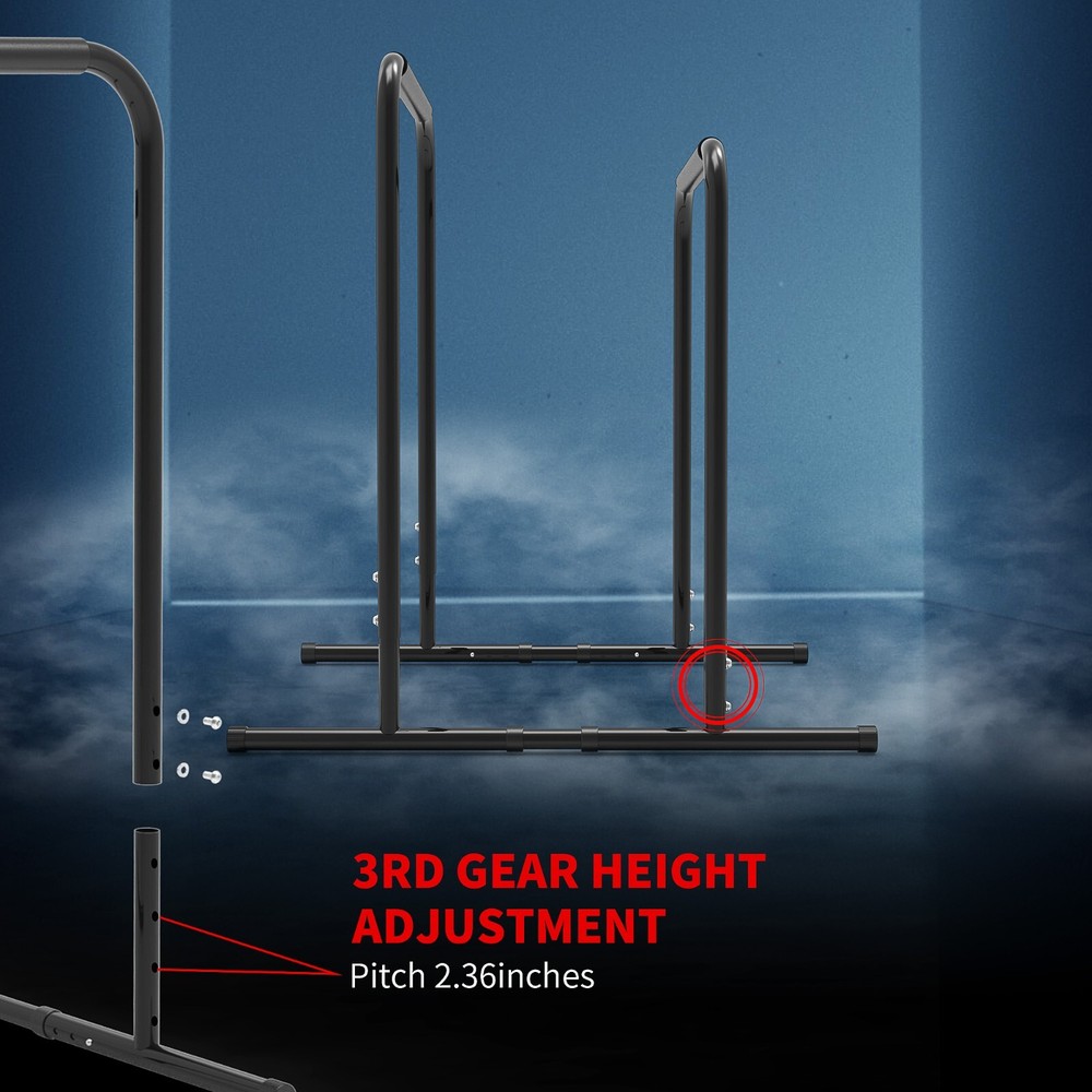 leikefitness Pull Up Dip Station Strength Training Dip Stands Station