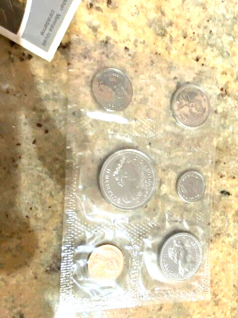 1980 CANADA UNCIRCULATED 6 COINS MINT SET, ENVELOPE AND COA