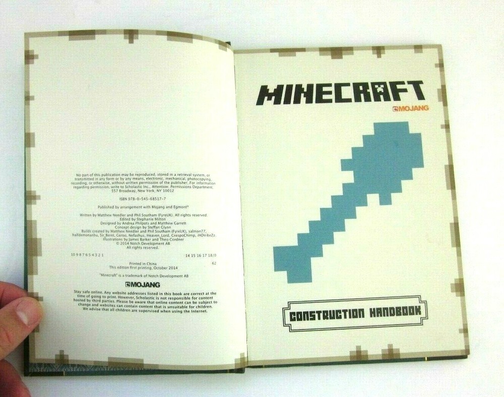 3 Minecraft Books Essential, Combat, Construction Handbooks