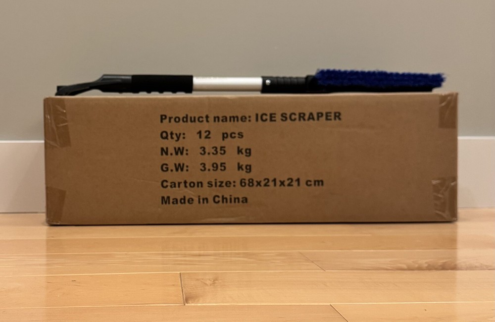 Ice Scraper & Snow Broom Brushes 12 Per Case