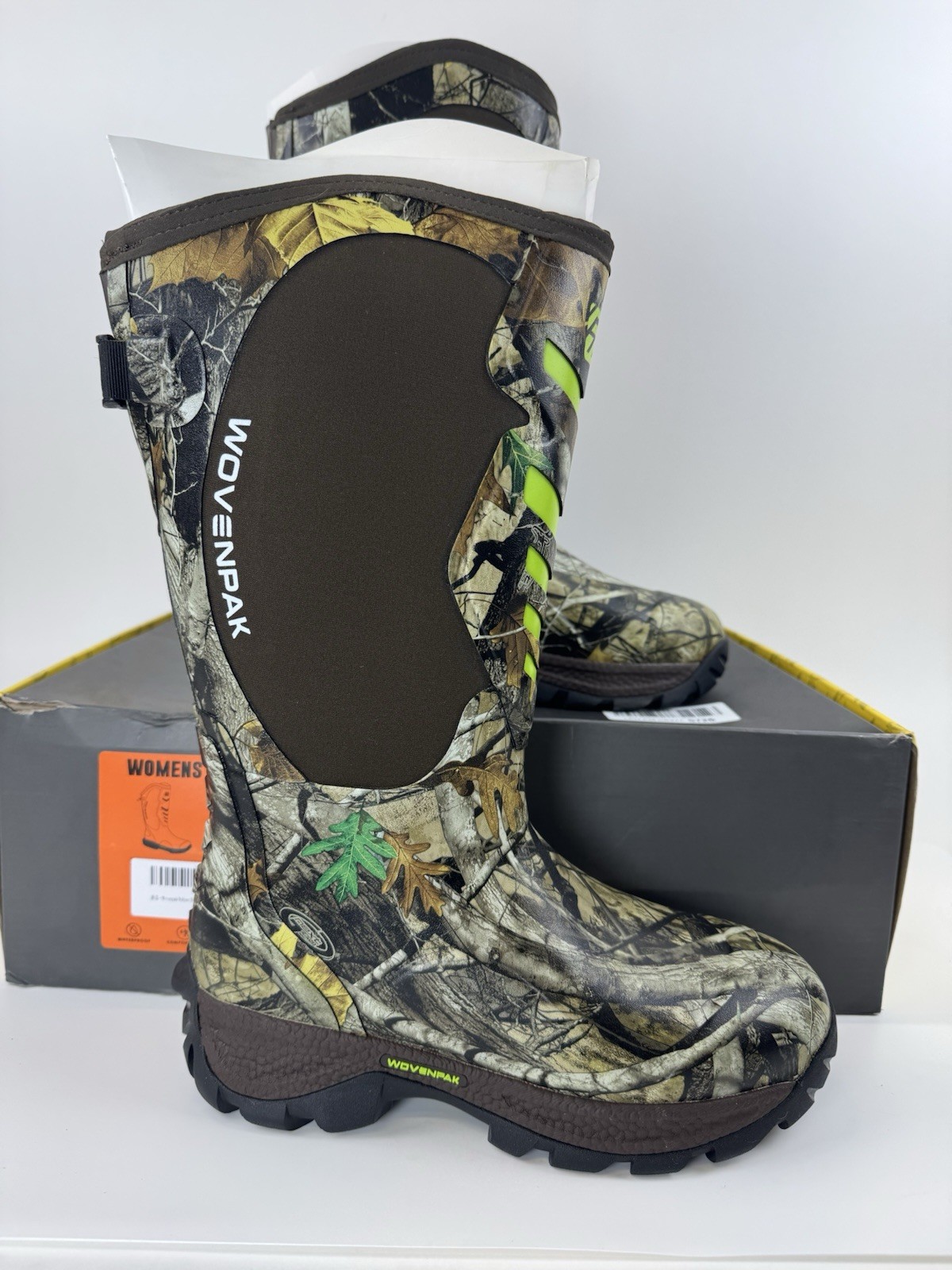 Wovenpak Hunting Boots for Women, Women's Waterproof Rubber Boots Camo Size 9