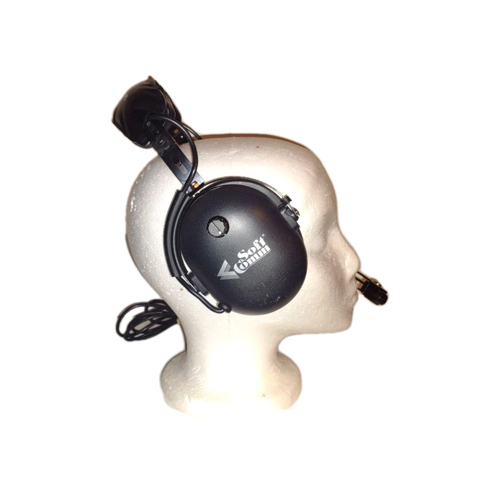 SoftComm Black Aviation Headset Microphone