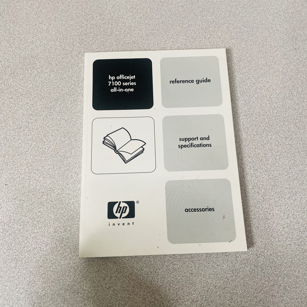 HP OfficeJet 7100 series All-in-One Reference Guide Manual ONLY