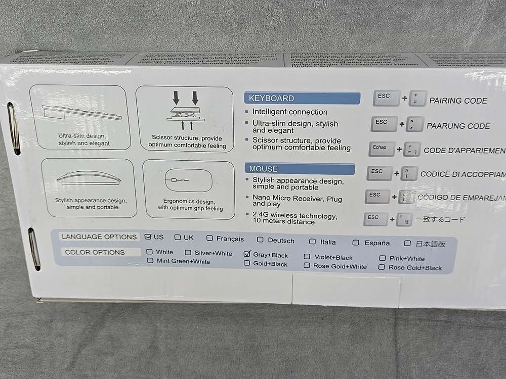 Topmate KM9000 Wireless Keyboard And Mouse Combo New