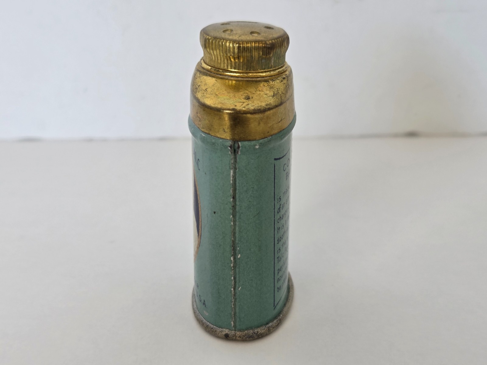 VINTAGE COLGATE'S BABY SAMPLE TALC TALCUM POWDER TIN ADVERTISING