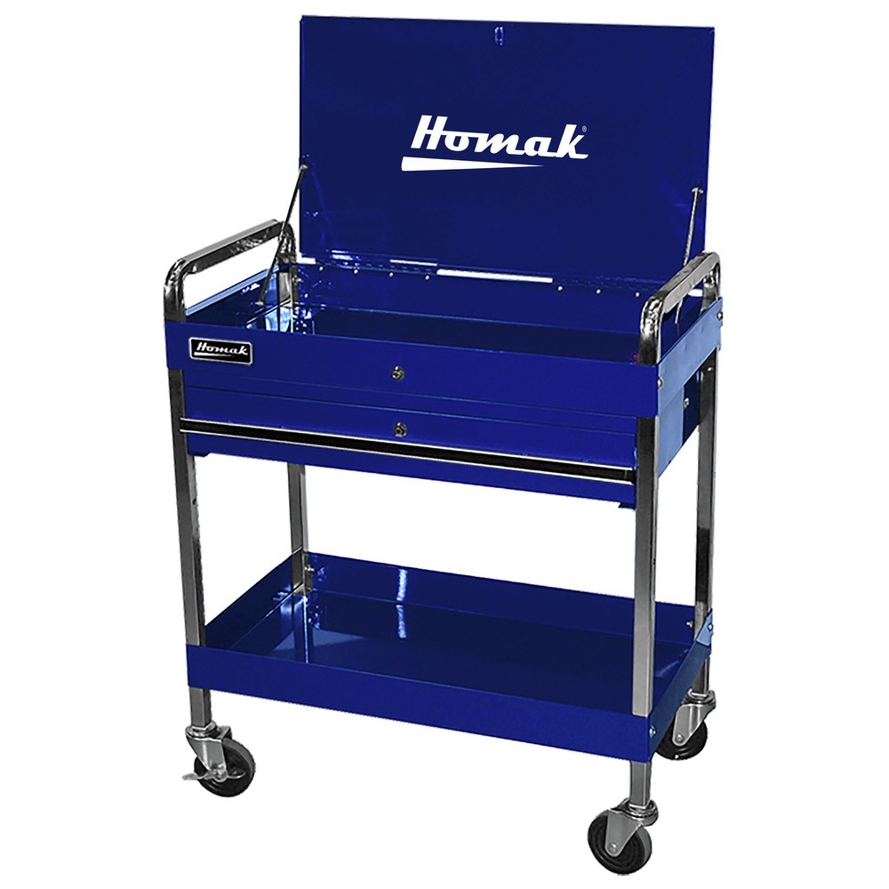 Homak BL05500190 32 in. Pro Series 1-Drawer Service Cart (Blue) New