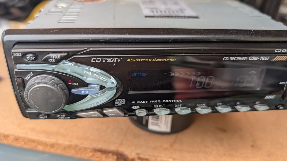 ALPINE cdm-7861 Bluetooth Auxiliary CD Original Old School