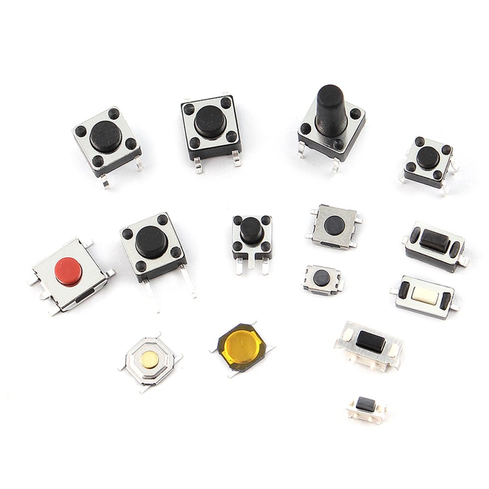 250pcs 25-Type Micro Switch Push Tact Button ON/OFF Touch Button Switch mm