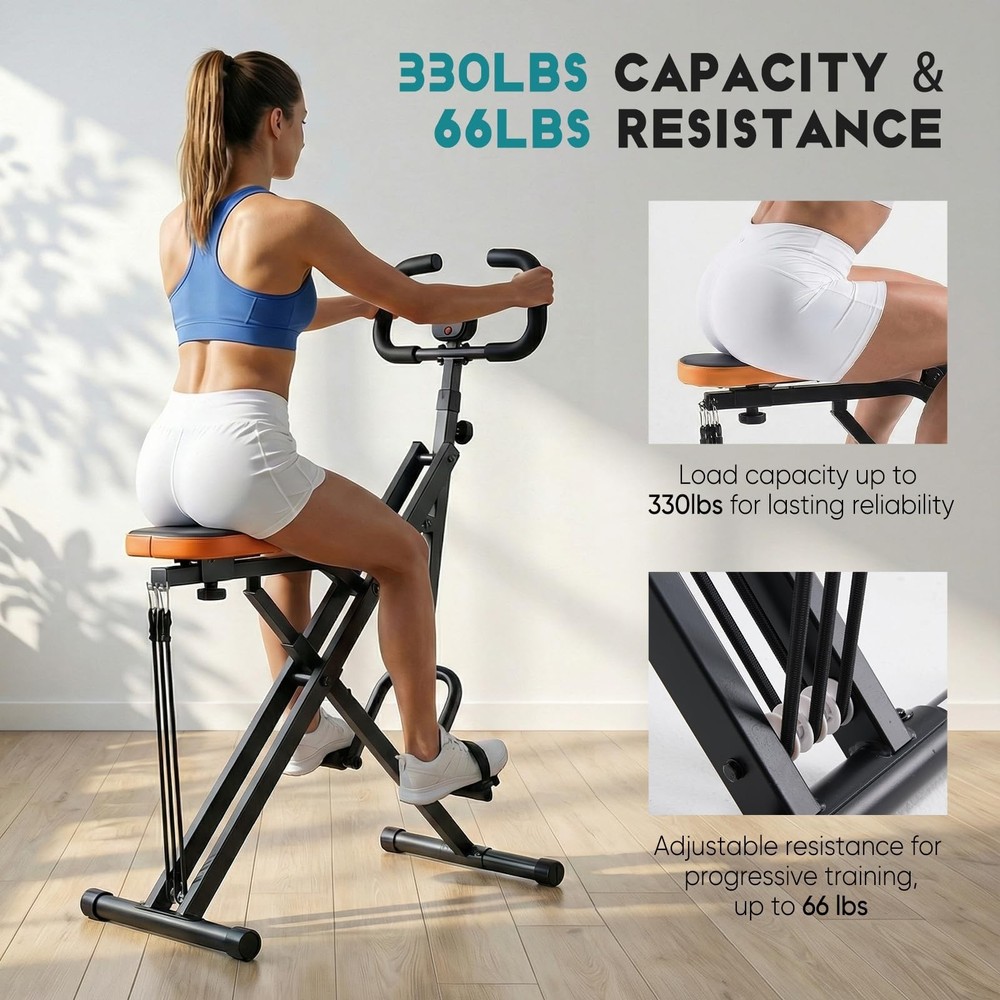 Foldable Squat Machine,Adjustable Resistance,Glute Workout Equipment for Home