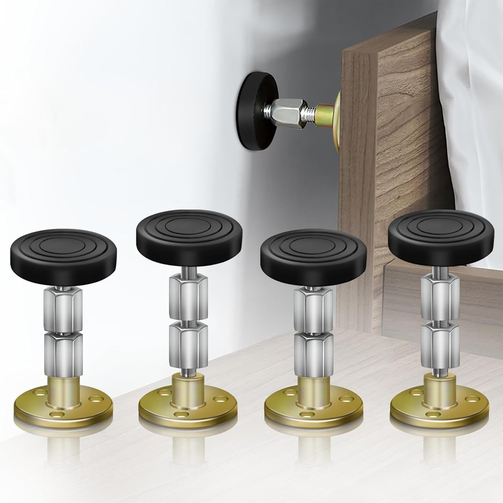 Noise Reducing Bed Frame Stoppers - Adjustable 4-Pack Headboard Stabilizers