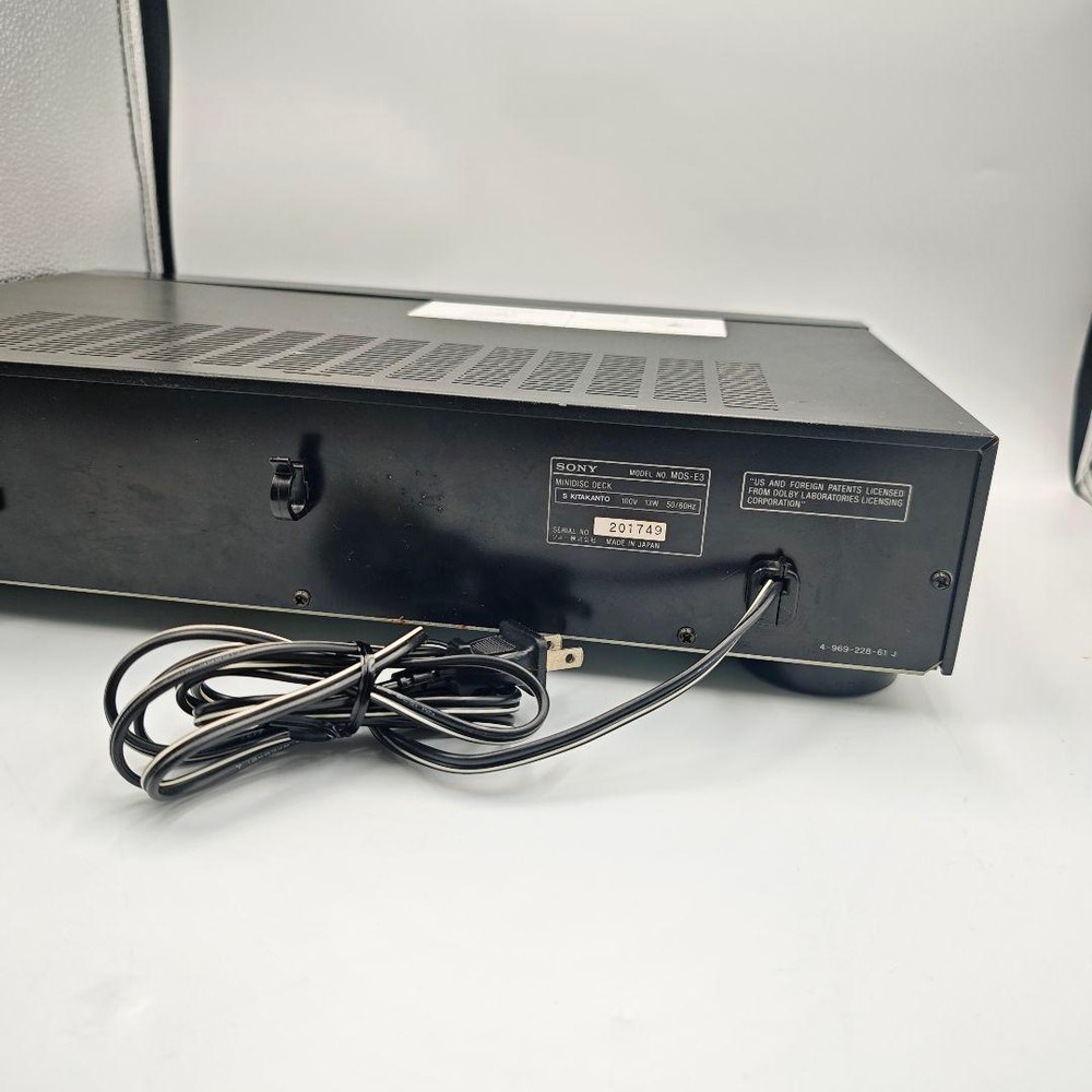 Sony MDS-E3 MD Deck Recorder Pro MiniDisc ATRAC Tested Working