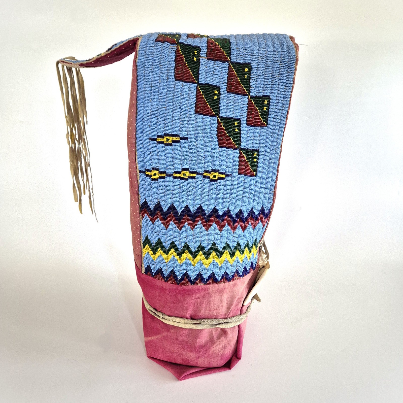 Antique Sioux (Dakota/ Lakota) Beaded Soft Baby Carrier/ Cradle, circa 1880.
